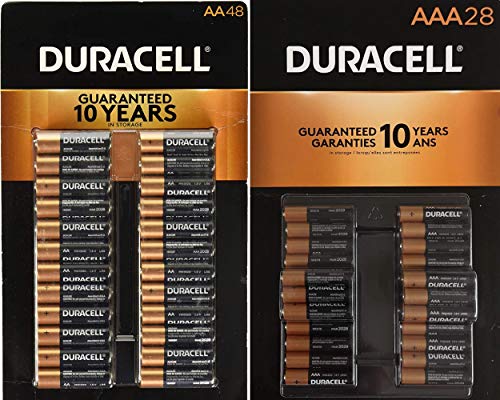 Duracell CopperTop Alkaline Batteries Variety Pack - 48 AA Batteries & 28 AAA Batteries Valuepack