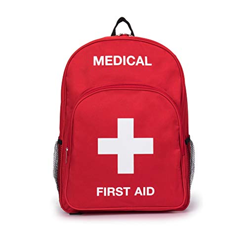Jipemtra Red Emergency Bag First Aid Backpack Empty Medical - Main Image