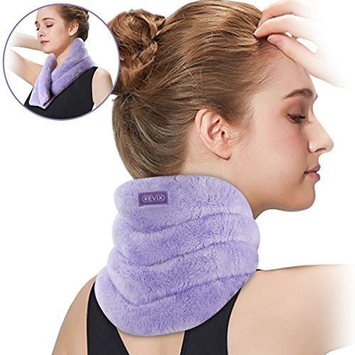 REVIX Neck Heating Pad Microwavable Heated Neck Wrap with