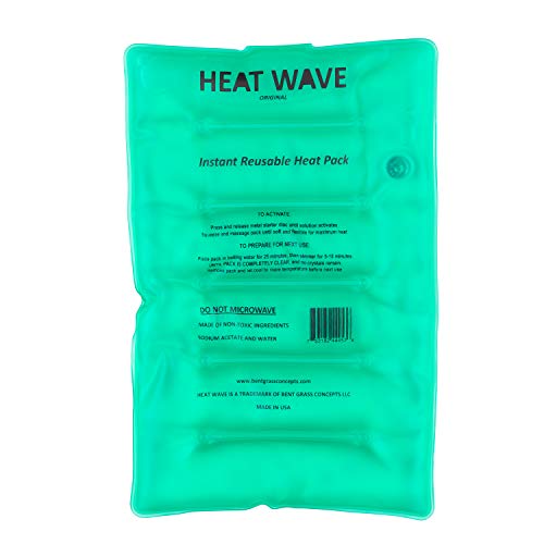 HeatWave Made in USA HEAT WAVE Instant Reusable Heat Packs â€“ Large