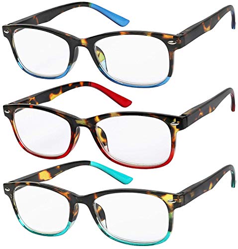 Success Eyewear Reading Glasses Set of 3 Great Value Spring Hinge Readers Men and Women Glasses for Reading +1.75