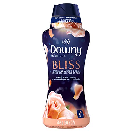 Downy Infusions in-wash Scent Booster Beads, Bliss, Sparkling Amber & Rose, 26.5 Ounce
