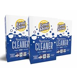 Lemi Shine Natural Lemon Multi-Purpose Appliance Cleaner, 9 Pack Powder Packets for Washing Machine, Dishwasher, Garbage