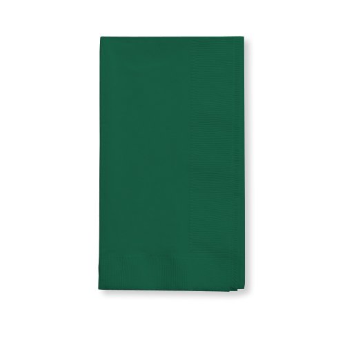 Creative Converting Touch of Color 2-Ply 50 Count Paper Dinner Napkins, Hunter Green - 673124B