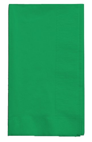 Creative Converting Touch of Color 2-Ply 50 Count Paper Dinner Napkins, Emerald Green