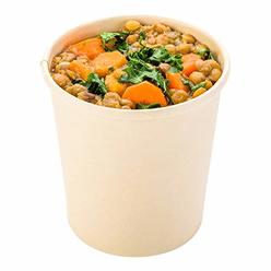 Restaurantware 200-CT Disposable 16-OZ Bio Soup Container - Large Kraft Soup Cups: Perfect for Cafes - Eco-Friendly Recyclable Paper Cup -