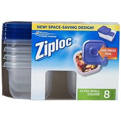 Ziploc One Press Seal Extra Small Square Container - 8 ct (Pack - 3)