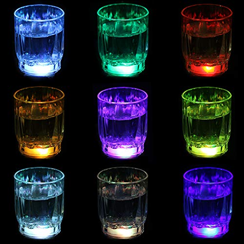 Bestrice Flash Light Up Cups, Bestrice 24PCS LED Flashing Shots Glow Cup for Bar Night Club Party Drink