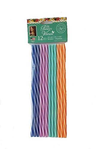 The Pioneer Woman Reusable Plastic Straws (12 Pieces)