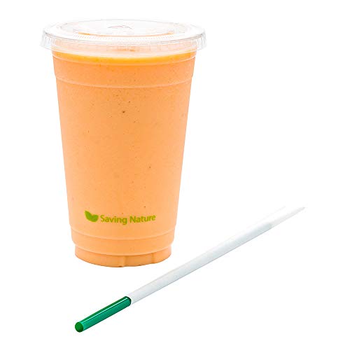 Restaurantware Basic Nature Green PLA Plastic Straw - Wrapped, Compostable - x 8 1/4" - 100 count box - Restaurantware