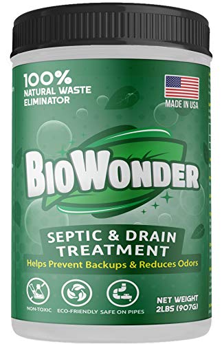 BioWonder Septic Tank Treatment - 3X More Powerful - 100% Organic Enzymes & Bacteria - Perfect for Disposals, Septic System,