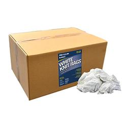 Pro-Clean Basics A99301 Select Quality Cleaning T-Shirt Cloth Rags, Lint Free, 100% Cotton, White, 15 lb Box