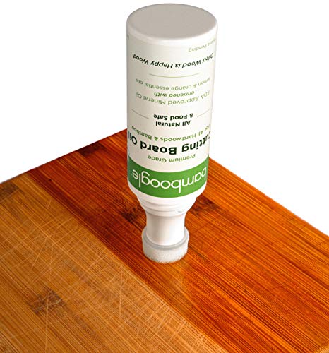 Bamboogle Food Grade Mineral Oil For Cutting Boards - No Mess Cutting Board Oil With Easy Applicator