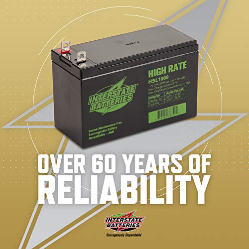 HSL1069 Interstate Batteries Generac Generator Replacement Battery 0G9449 1/4" Nut and Bolt