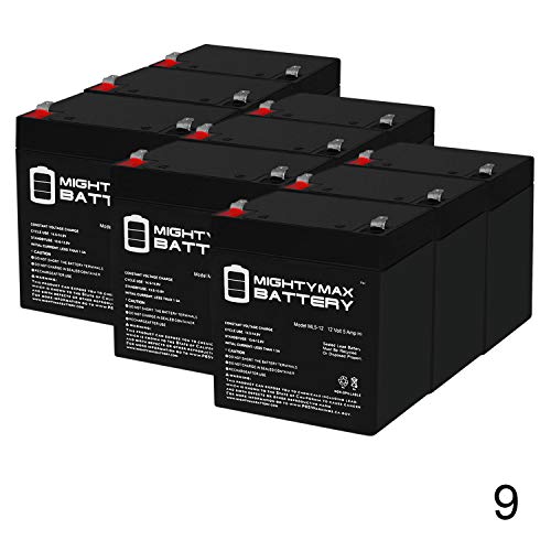 Mighty Max Battery 12V 5AH SLA Battery Replacement for APC SUA3000RM2U - 9 Pack Brand Product
