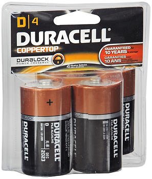 Duracell - CopperTop D Alkaline Batteries with recloseable package - long lasting, all-purpose D battery for household and