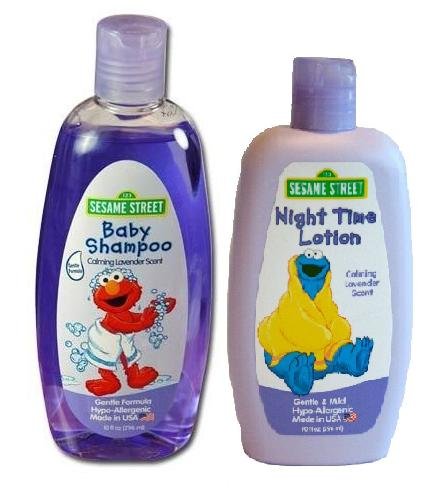 BCL Sesame Street Night Time Baby Bath Set - Shampoo and Lotion