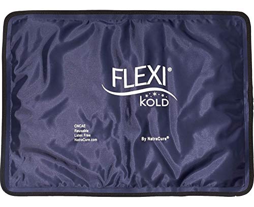 NatraCure FlexiKold Gel Ice Pack (Standard Large: 10.5" x 14.5") - Reusable Ice Pack for Injuries (Cold Pack Compress to aid Back