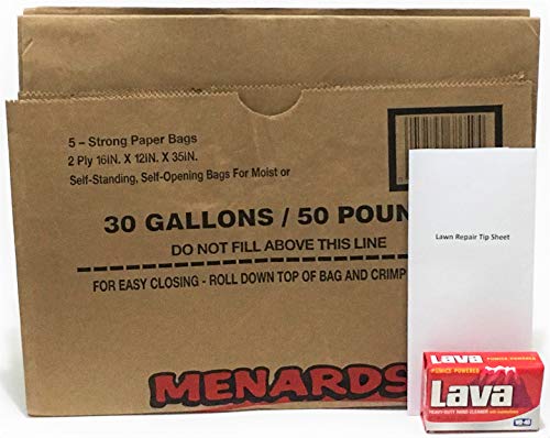 Menards Lava Menards 30 Gallon Paper Lawn Leaf Trash Bags (10