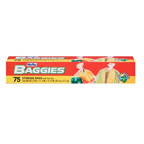 Hefty Baggies Disposable Food Storage Bags, 75 Count (Pack of 9), 9