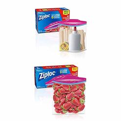 Ziploc Storage Bags, Quart, 80 Count (Pack of 1) and Storage Bags Gallon, 75 Count