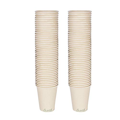 Earth's Natural Alternative 12oz Compostable Cups made with bamboo fiber, 80pcs/bag, 80 Count