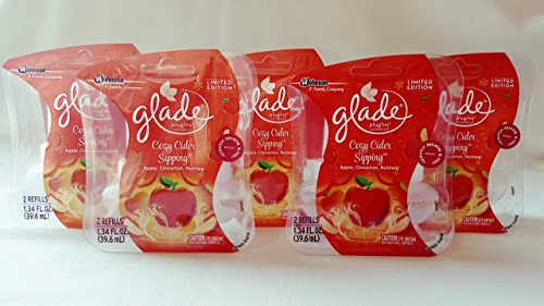 Glade 10 Glade Plugins Limited Edition Scented Oil Refills Cozy Cider Sipping Nutmeg