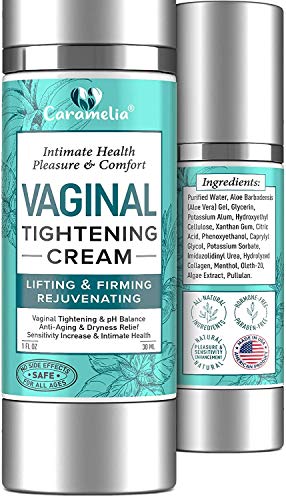 Caramelia Vaginal Tightening Cream - Vulva Tightener for Women - Made in USA - Natural Vagina Moisturizer - Lifting & Firming Vagina
