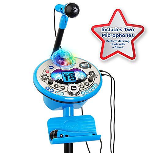 VTech Kidi Star Karaoke System 2 Mics with Mic Stand & AC Adapter, Blue