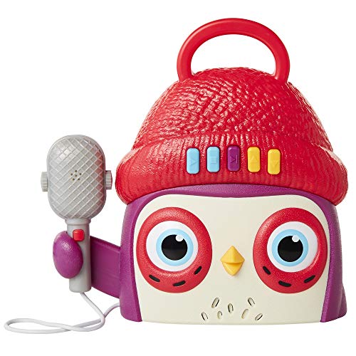 Becca's Bunch Owl Kids Karaoke Machine with Microphone Preschool Toys Player, Play, Stop, Volume Buttons