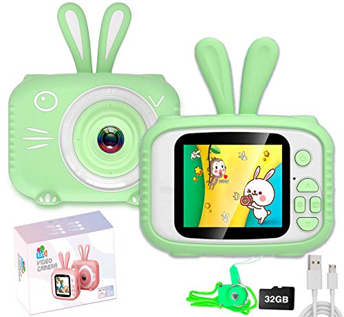 Nurfens Kids Digital Camera, Kids Video Camera Recorder Shockproof Cameras HD 8 Mega Pixel 2 Inch IPS Screen Kids Mini Camera