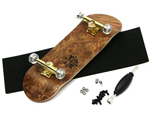 Teak Tuning Prolific Complete Fingerboard with Upgraded Components - Pro Board Shape and Size, Bearing Wheels, Trucks, and