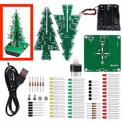 Organizer RGB LED Flashing Christmas Tree DIY Kits Electronics Soldering Colorful 3D Xmas Tree DIY Module Funny Kits PCB