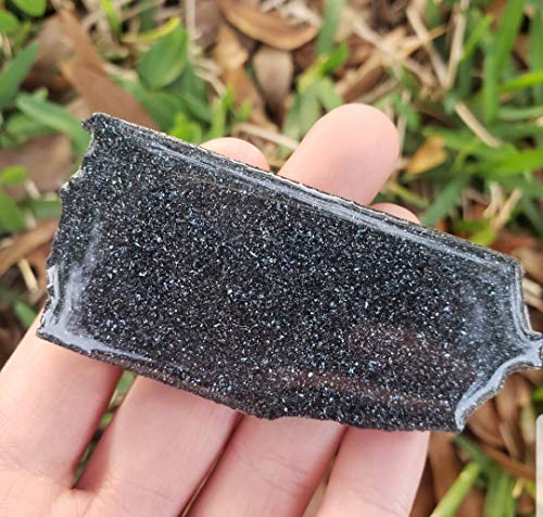 Hematite Specularite Polished one face Slab Natural Crystal Healing Gemstone Display Protection Stone