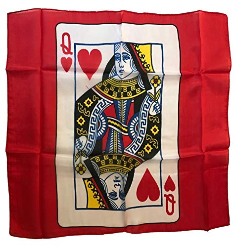 London Magic Works Queen of Hearts 18 inch Silk - Includes Trick Instructions- The Perfect Extra Touch for Your Magic!