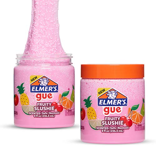 Elmer's GUE Pre Made Slime, Fruity Slushie Crunchy Slime, Scented, 2 Count