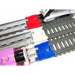 trainlab adapters compatible with thomas adventures to trackmaster 2014 gray train tracks (red-brite-blue)