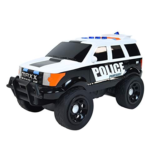 Sunny Days Entertainment Large Police Car â€“ Lights and Sounds Vehicle with Motorized Drive and Soft Grip Tires | Rescue SUV
