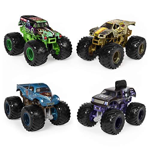 Monster Jam, Official Reveal The Steel 4-Pack of Color-Changing Die-Cast Monster Trucks, 1:64 Scale (6058463)