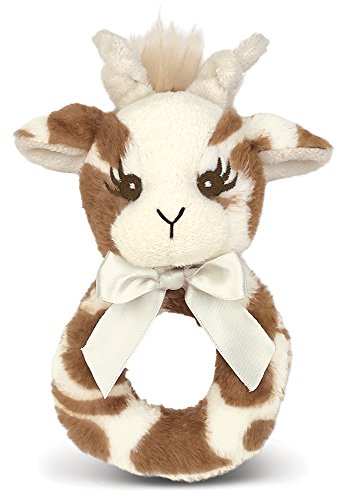 Bearington Collection Bearington Baby Lil' Patches Plush Stuffed Animal Giraffe Soft Ring Rattle 5.5"