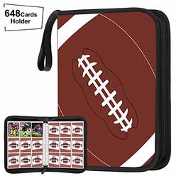 POKONBOY 648 Pockets Football Card Binder for Football Trading Cards, Display Case with Football Card Sleeves Card Holder