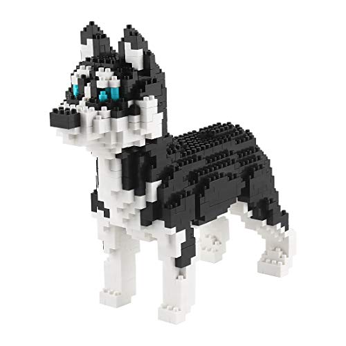 Larcele Mini Dog Building Blocks Pet Building Toy Bricks,950 Pieces KLJM-02 (Husky)