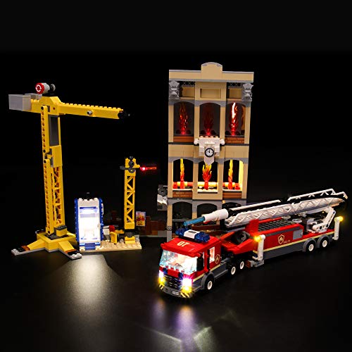 LIGHTAILING Light Set for (City Downtown Fire Brigade) Building Blocks Model - Led Light Compatible with Lego 60216(NOT
