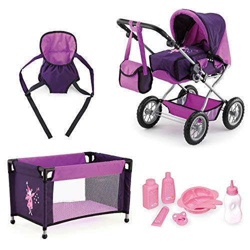 Bayer Design Baby Doll Pram Combi Grande Set, Purple