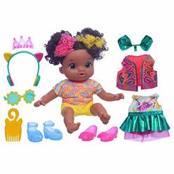 Baby Alive Littles, Fantasy Styles Squad Doll, Little Marlowe, Rock Star Accessories, Curly Black Hair Toy for Kids Ages 3