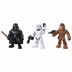 Star Wars Galactic Heroes Mega Mighties 3-Pack -- Stormtrooper, Darth Vader, and Chewbacca 10-Inch Action Figures, Kids Ages