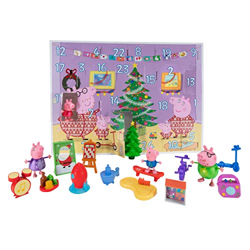 Nickelodeon Peppa Pig Advent Calendar, 24-Piece, Featuring Fun Characters / Accessories from The World of Peppa Pig Including George,