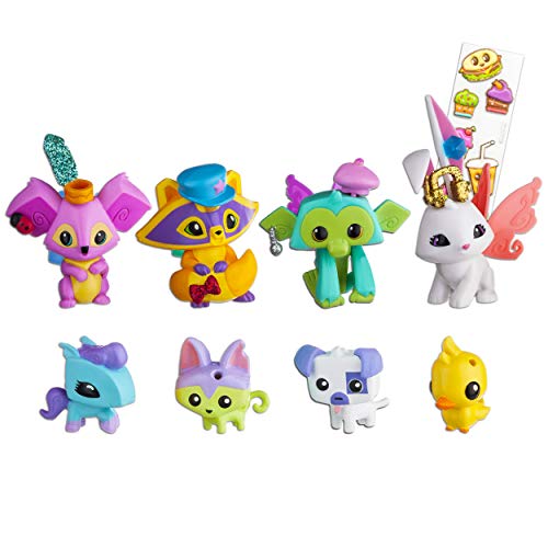 Animal Jam Toys Figures Playset -- Bundle Includes 8 Mini Figures and Puffy  Stickers (Bunny, Ducky,