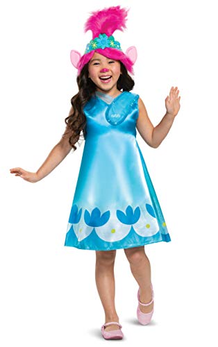 Disguise Trolls World Tour Poppy Costume, Trolls World Tour Children's Classic Dress Up Outfit for Girls, Kids Size Extra Small