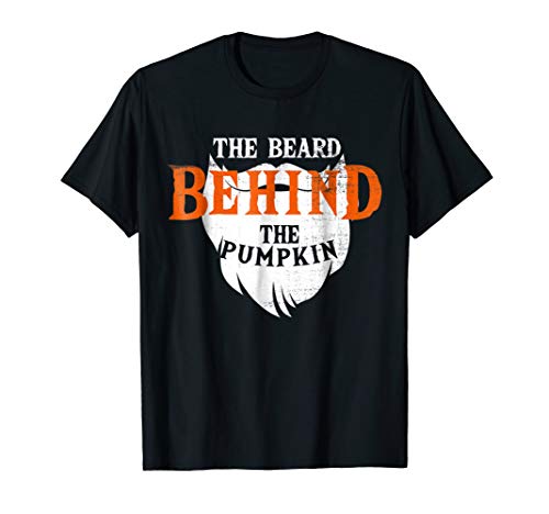 Halloween Maternity Pregnancy Shirts - Dad T-Shirt The Beard Behind the Pumpkin Halloween Costume Pregnancy Tee